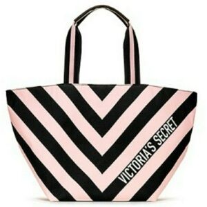 Victoria’s Secret Chevron Striped Travel Beach Tote Bag NWT